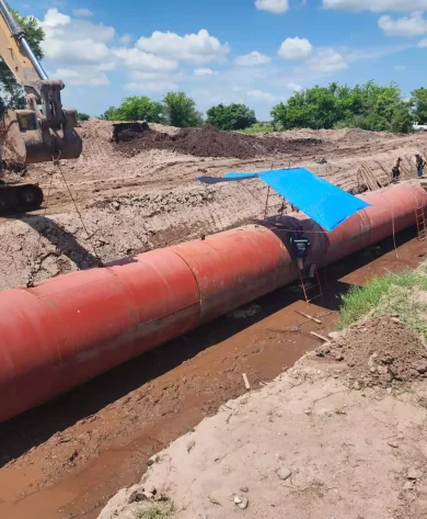 HINCADO DE TUBERIA Y OBRA CIVIL. PASO A NIVEL. OBRA COAMILES NAYARIT.  CLIENTE: CONAGUA